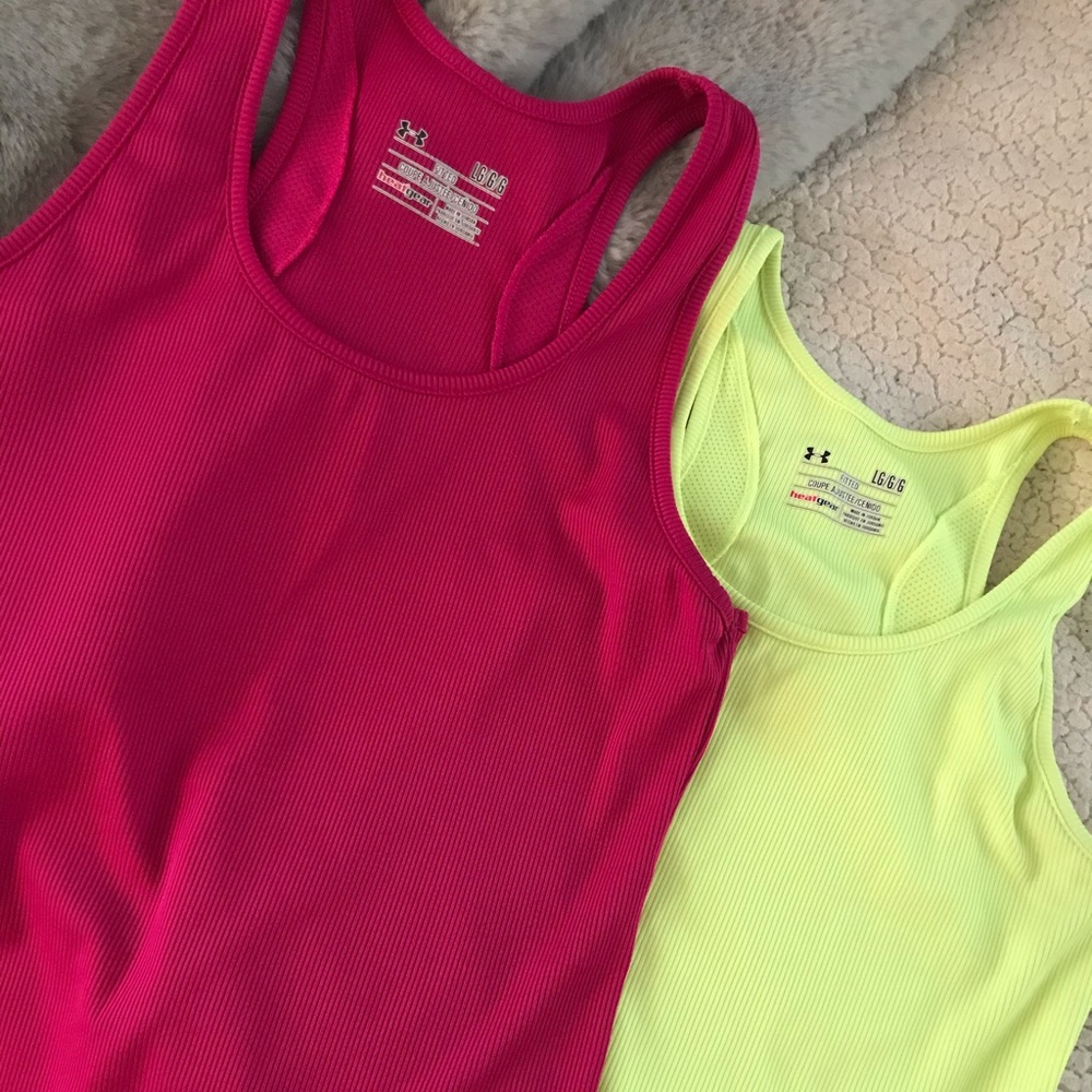 TWO Under Armour Tank Tops Heat Gear